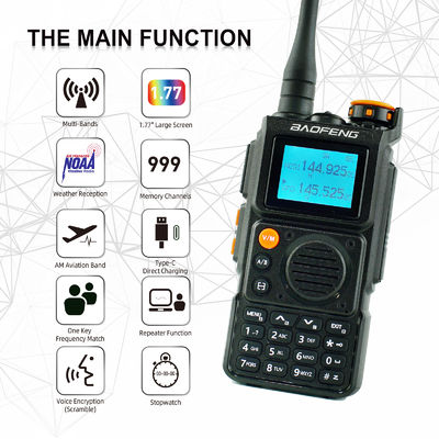 Baofeng UV-K6 Handheld Two Way Radio with 999 Channels and Full Band Frequency Range