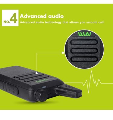 WLN KD-C1 2W/0.5W UHF Mini Walkie Talkie Handheld Transceiver 400-480MHZ White in Need