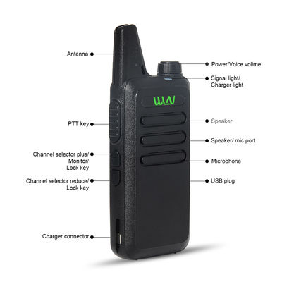 WLN KD-C1 2W/0.5W UHF Mini Walkie Talkie Handheld Transceiver 400-480MHZ White in Need