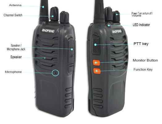BF888S Two Way Radio 5W Output Power 400-470MHZ Frequency and Handheld Terminal Style