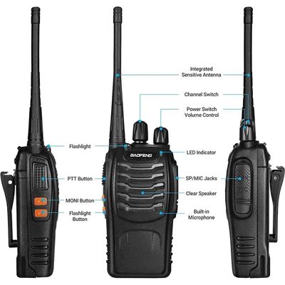 BF Baofeng 888 Lithium Battery Two-Way Walkie-Talkie for Kids Bluetooth Walkie-Talkie