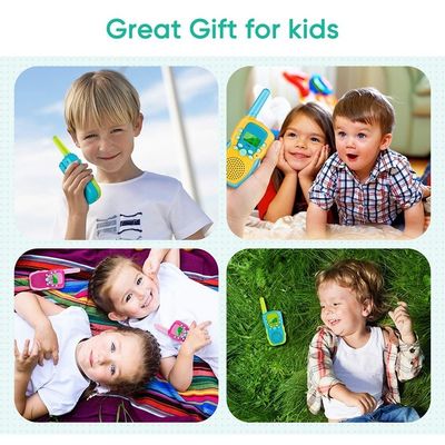 Pocket Radio Toy for Kids Long Range Transceiver Rechargeable 22 Channels Cartoon Design