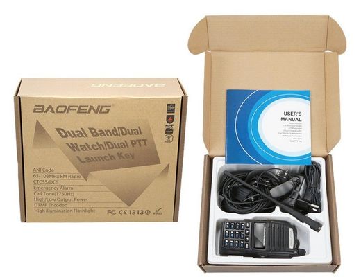 220g Black UV82 8W BAOFENG Dual Band 2 Way Walkie Talkie UV-82 and Top Selling Radio
