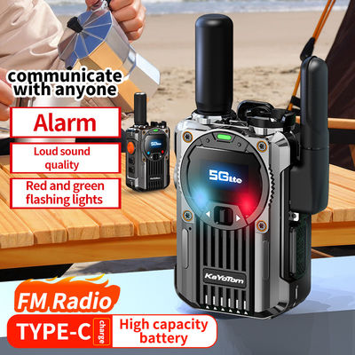 4G POC Zinc Alloy Walkie Talkie with FM Radio Function and Exclusive PTT Support
