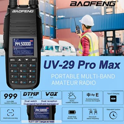 Long Range Walkie Talkie Baofeng UV-29L Talkie-Walkie 10W USB-C Ham Radio Transceiver
