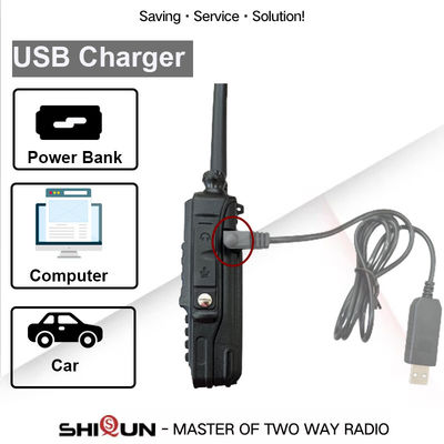 8W Output Power Baofeng UV-5R Plus Tri-Power Ham Radio Transceiver with USB-C Charging