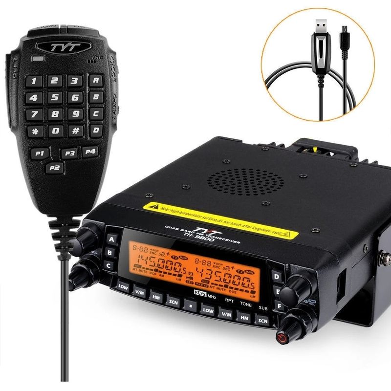 TYT TH-9800 Car Radio 50W Walkie Talkie with 100km Long Range and 209 Storage Channels