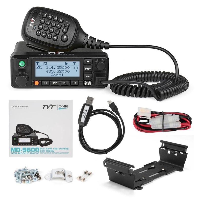1000 channels Digital Mobile Radio VHF UHF 50W High Power Walkie Talkie TYT MD-9600