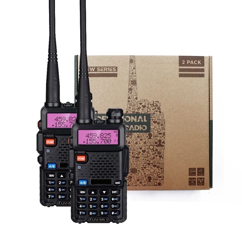Handheld Walkie Talkie BF UV5R 8w Dual Band UHF VHF Ham Radio 400-470MHz 3km Range