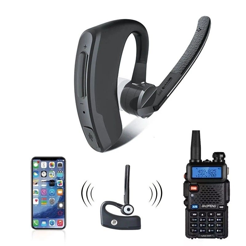 PTT Mic Headset for BAOFENG Walkie Talkie Noise Cancelling and Others Wireless Headset