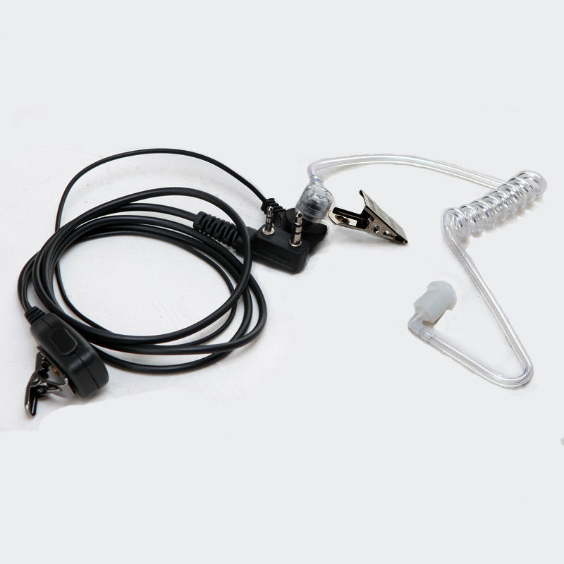 Wanhua Walkie-talkie Headphone Cable Headset Anti-leakage Sound Comfortable Earplug Air Guide Earphone Black Microphone Plastic