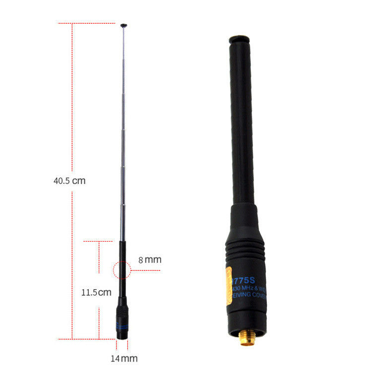 144-146/430-440MHz Frequency Range RH775 Walkie-Talkie with NFC and Long Antennas