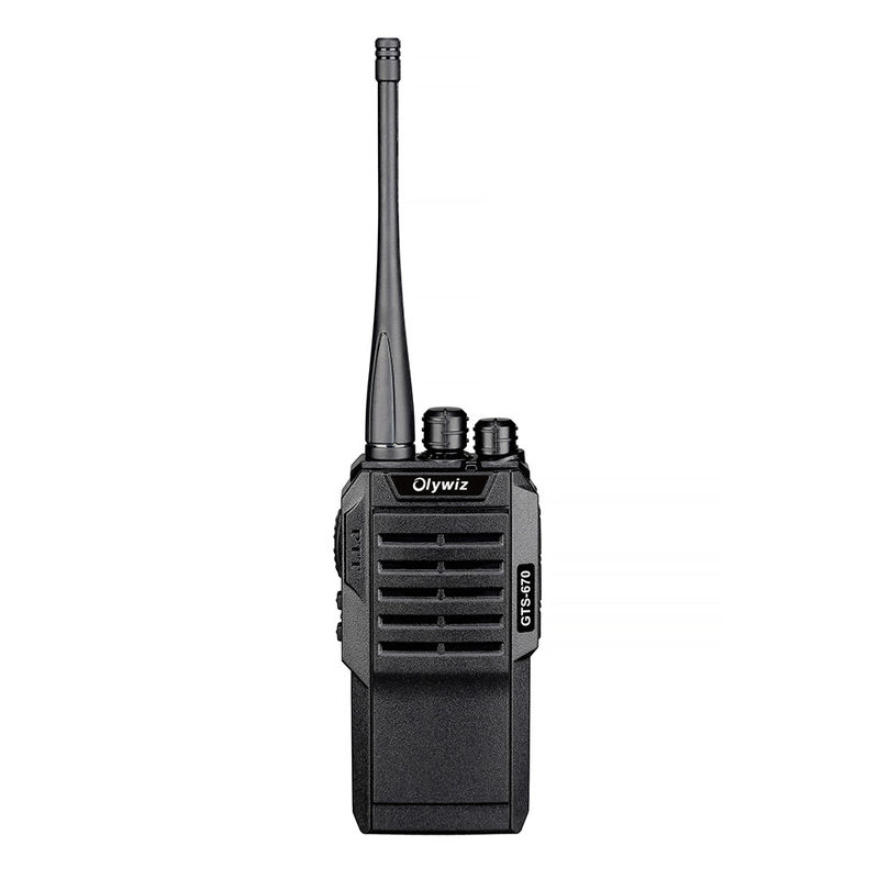 UHF Ham Radio Handheld Walkie Talkie Black 5W Output Power 3800mAh Intercoms Woki Toki