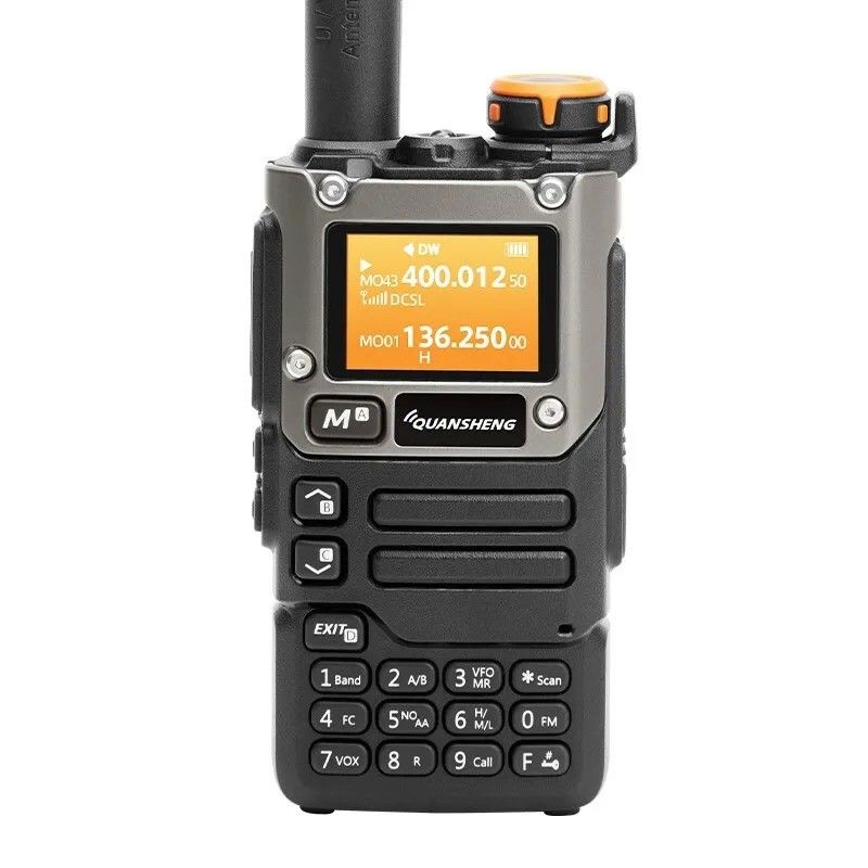 Double Band Analog Radio Two Way Walkie Talkie Black Handheld for Smooth Communication