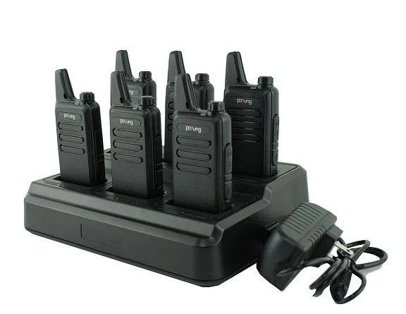Long Range Communication Made Easy with 2W VHF Walkie Talkie and Six Way Charger