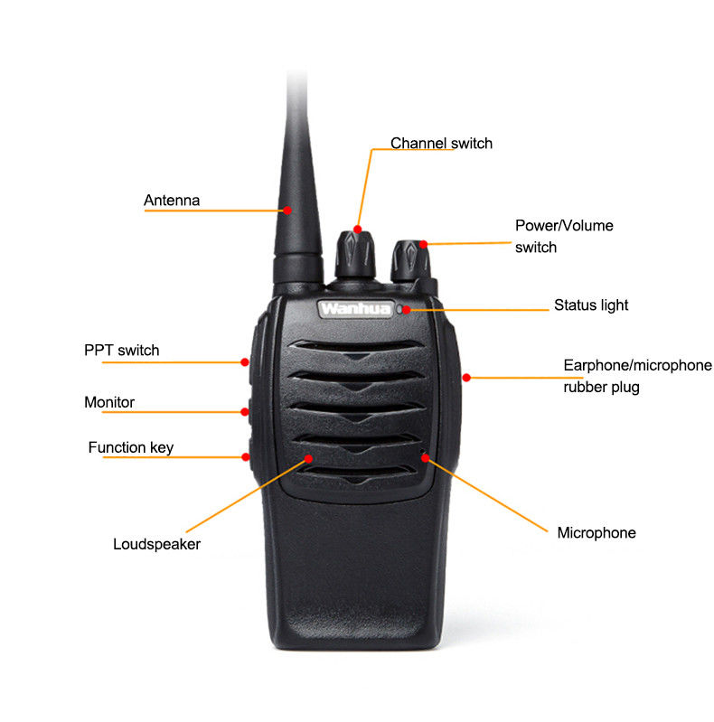 Wanhua WH27 Long Range Walkie Talkie Two-way Radio with -30 60°C Temperature Range