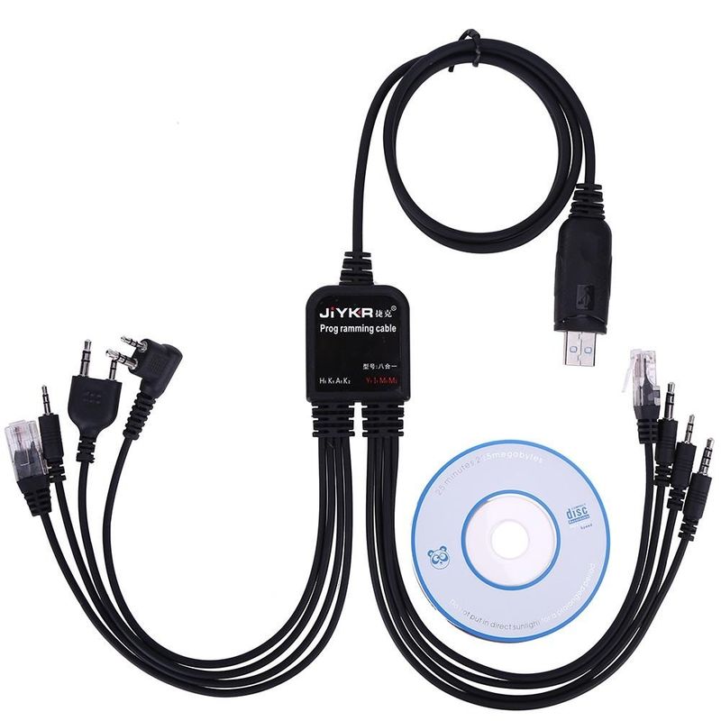 8 in 1 Walkie Talkie USB Programming Cable for Motorola Baofeng HYT VX GMRS Output Power