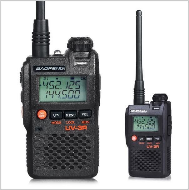 UV-3R Long Range Dual Band UHF VHF Handy Two Way Radio with Lcd display Walkie Talkie