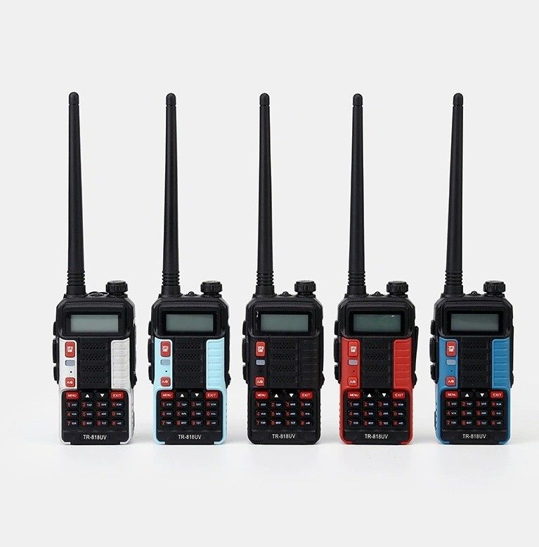 Ham Walkie Talkie Tr-818UV Dual Band UHF/VHF 0-8km Talk Range Android USB Charger 2024