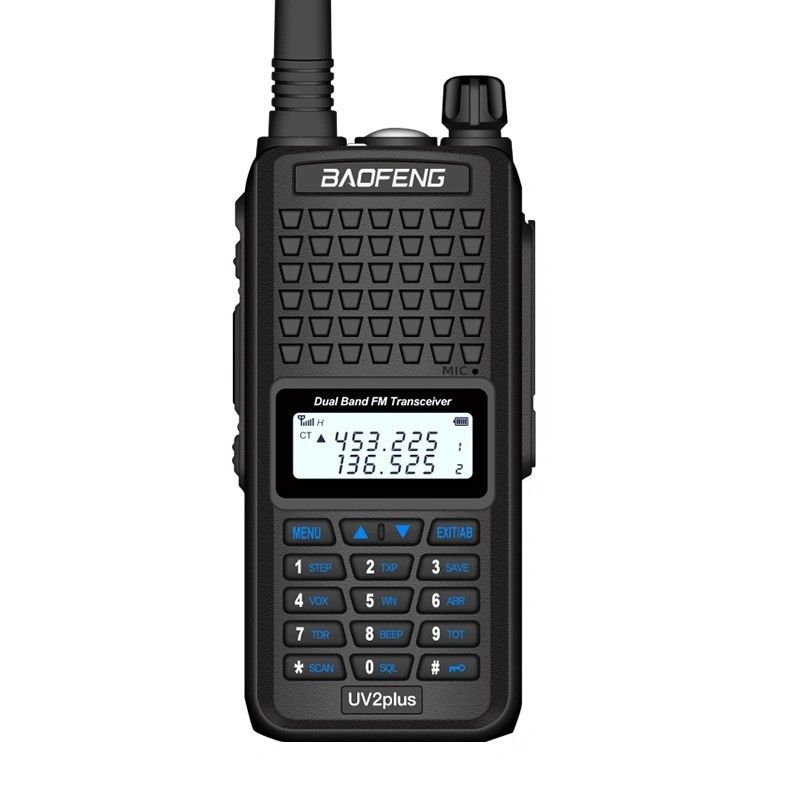 130 x 58 x 35mm Black Baofeng Bf-UV2plus IP68 LED Flashlight UV Dual Band Walkie Talkie