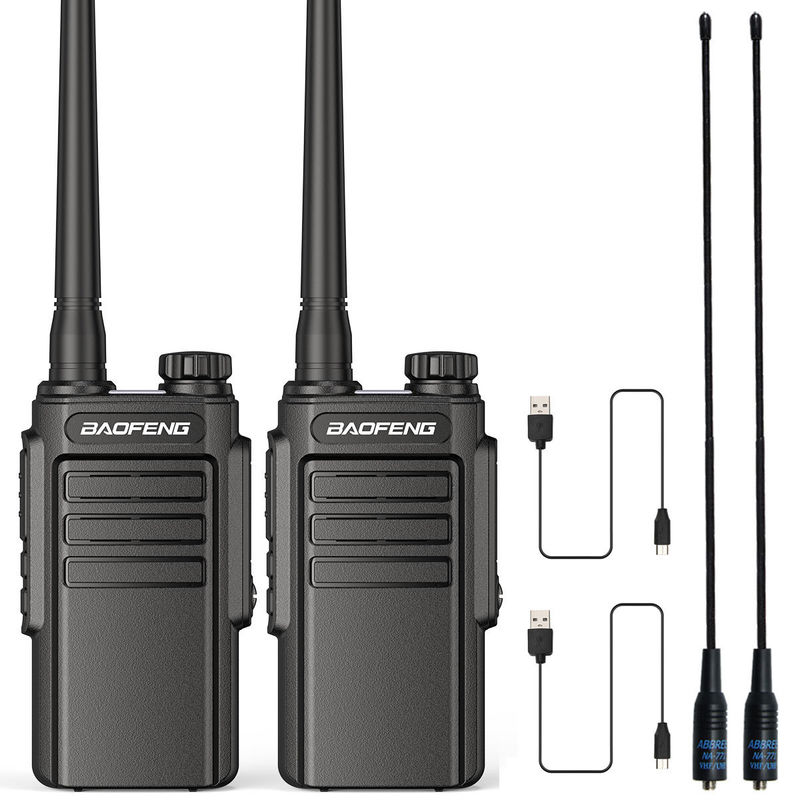 UHF 400-470MHz Handheld Walkie Talkie Type-C Charge Upgrade BF-888S Radio for Outdoor