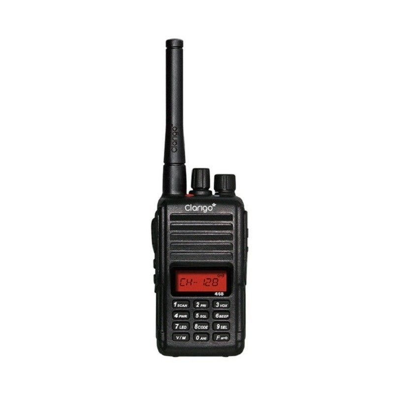 128 Storage Channel VHF UHF Clarigo 468 IP54 Waterproof and Dustproof Walkie Talkie