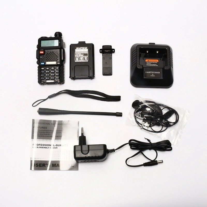 206g Baofeng UV5r Dual Frequency VHF UHF Professional Walkie-Talkie for Security Teams
