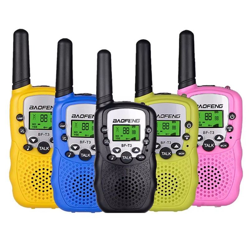 Pocket Radio Toy for Kids Long Range Transceiver Rechargeable 22 Channels Cartoon Design